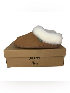 Cloud Nine Sheepskin Women's Sz L 10 Sunrise Clog Scuff Slipper Chestnut CNS 110